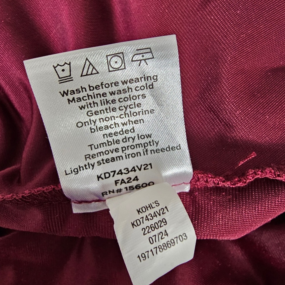 Draper James Womens S Wine Red Bishop L/S Belted Velvet Dress VNeck Mini Dress - Picture 10 of 10